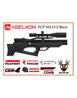 RIFLE PCP ASELKON MX10-S BLACK CALIBRE 5.5 MM
