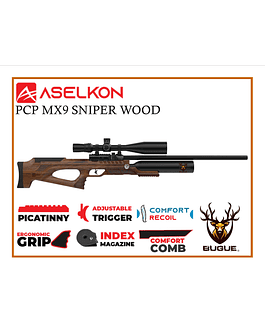 RIFLE PCP ASELKON MX9 SNIPER WOOD 5.5 MM