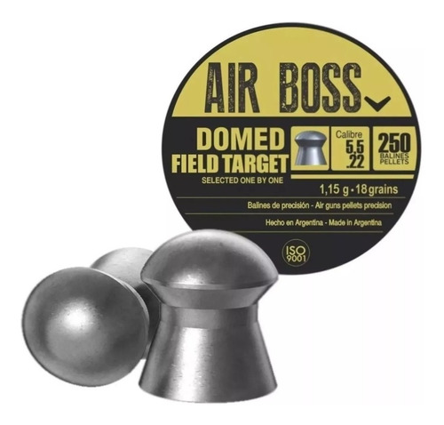 Poston Marca: Air Boss Modelo: Domed field target 5.5 mm 18gr 250 unidades