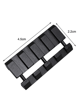 Adaptador De Riel De 11 Dovetail A 20 Mm Picatinny 4 ranuras