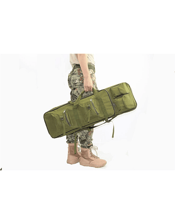 Funda y mochila con bolsillos 85x29cm Verde