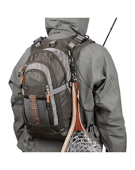 Chaleco de pesca con mochila extensible y bolsillos 