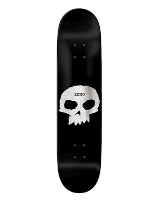 Tabla Skate Zero 8.25 Single Skull Negra + Lija Mini Logo