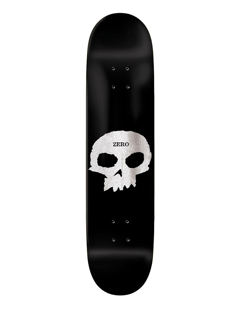 Tabla Skate Zero 8.25 Single Skull Negra + Lija Mini Logo 1
