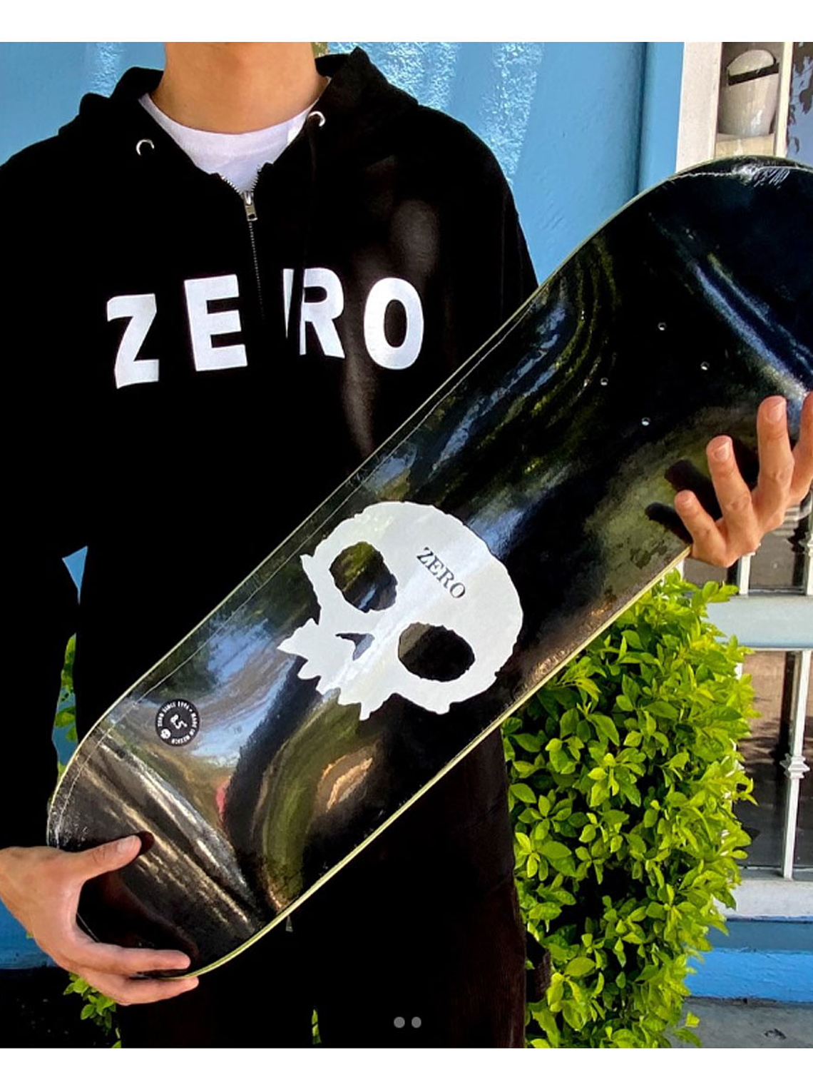 Tabla Skate Zero 8.25 Single Skull Negra + Lija Mini Logo 5