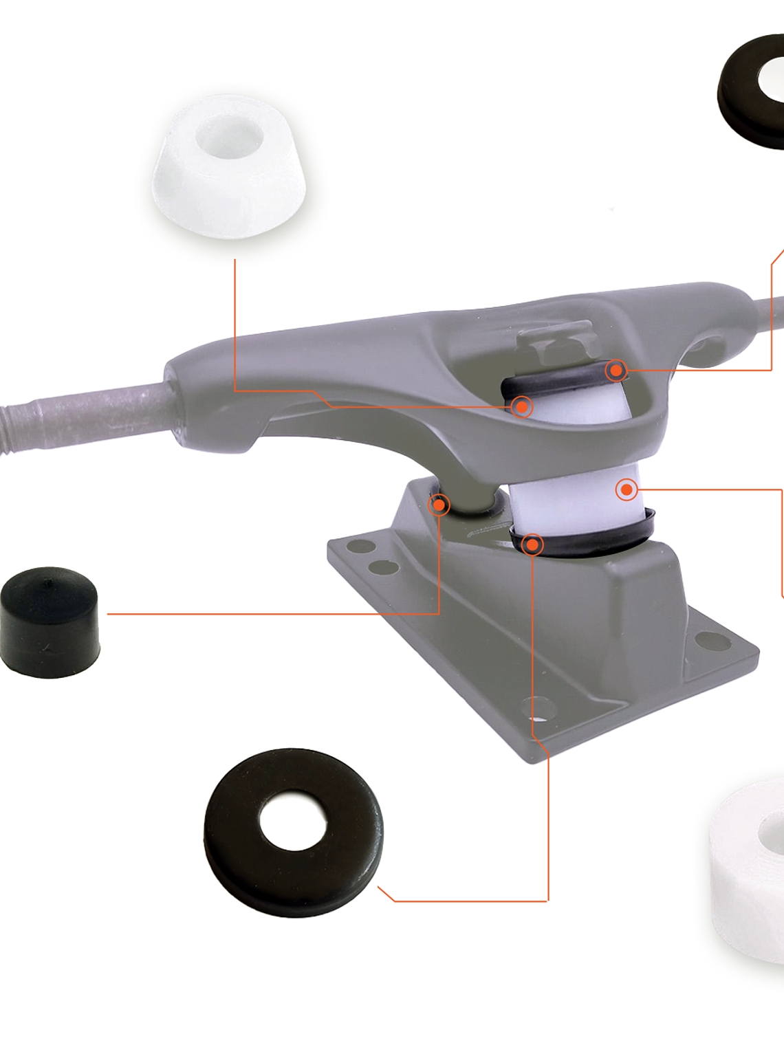 Bushing + arandela + pivot 5