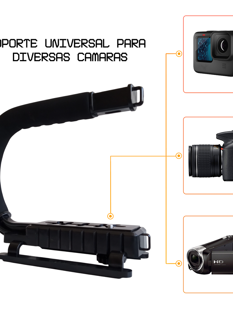 Kit scorpion - Estabilizador De Cámara Para Celular Con Luz Led Y Micrófono 2