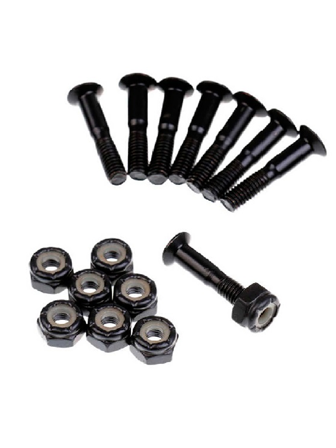 Pernos Skate Set 8 Unidades Tornillos + Tuercas Color Negro Negro 2