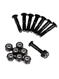 Pernos Skate Set 8 Unidades Tornillos + Tuercas Color Negro Negro - Miniatura 2