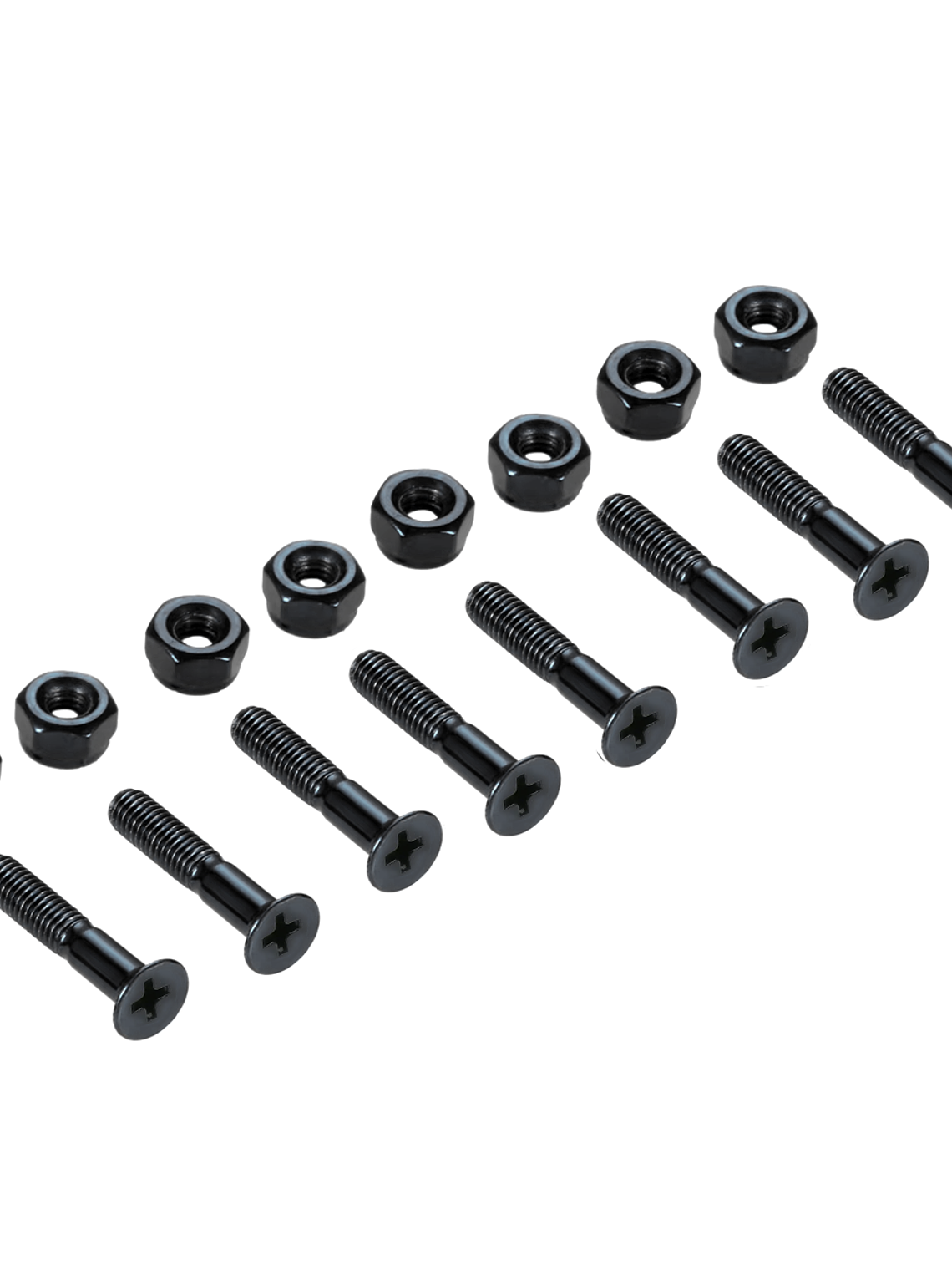 Pernos Skate Set 8 Unidades Tornillos + Tuercas Color Negro Negro 4