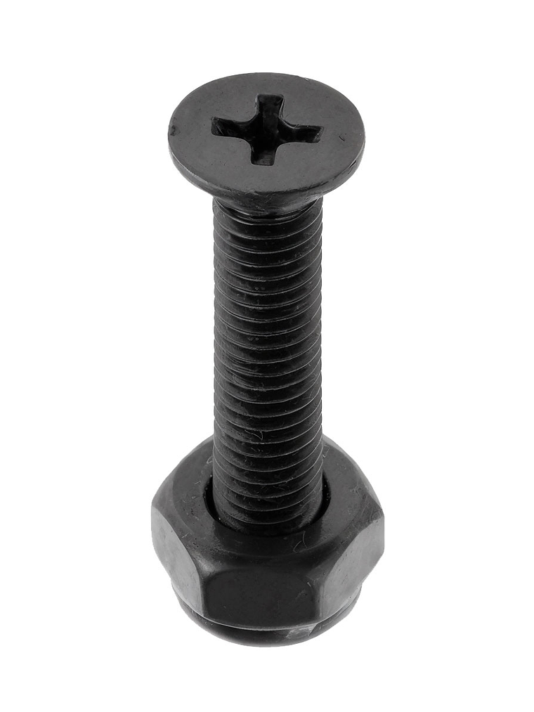 Pernos Skate Tornillos + Tuercas De Seguridad 8 Unidades 8mm Negro 3