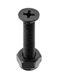 Pernos Skate Tornillos + Tuercas De Seguridad 8 Unidades 8mm Negro - Miniatura 3