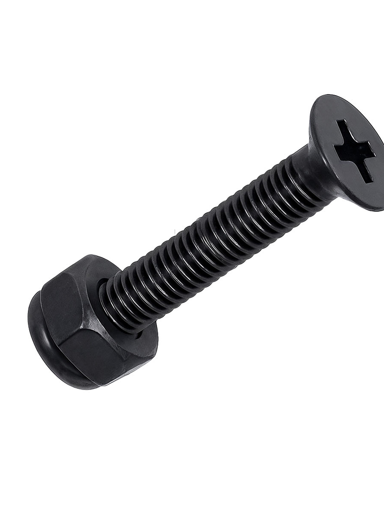 Pernos Skate Tornillos + Tuercas De Seguridad 8 Unidades 8mm Negro 2