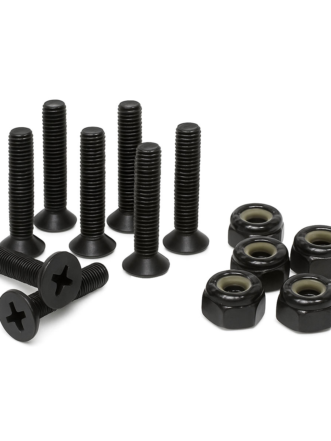 Pernos Skate Tornillos + Tuercas De Seguridad 8 Unidades 8mm Negro 6