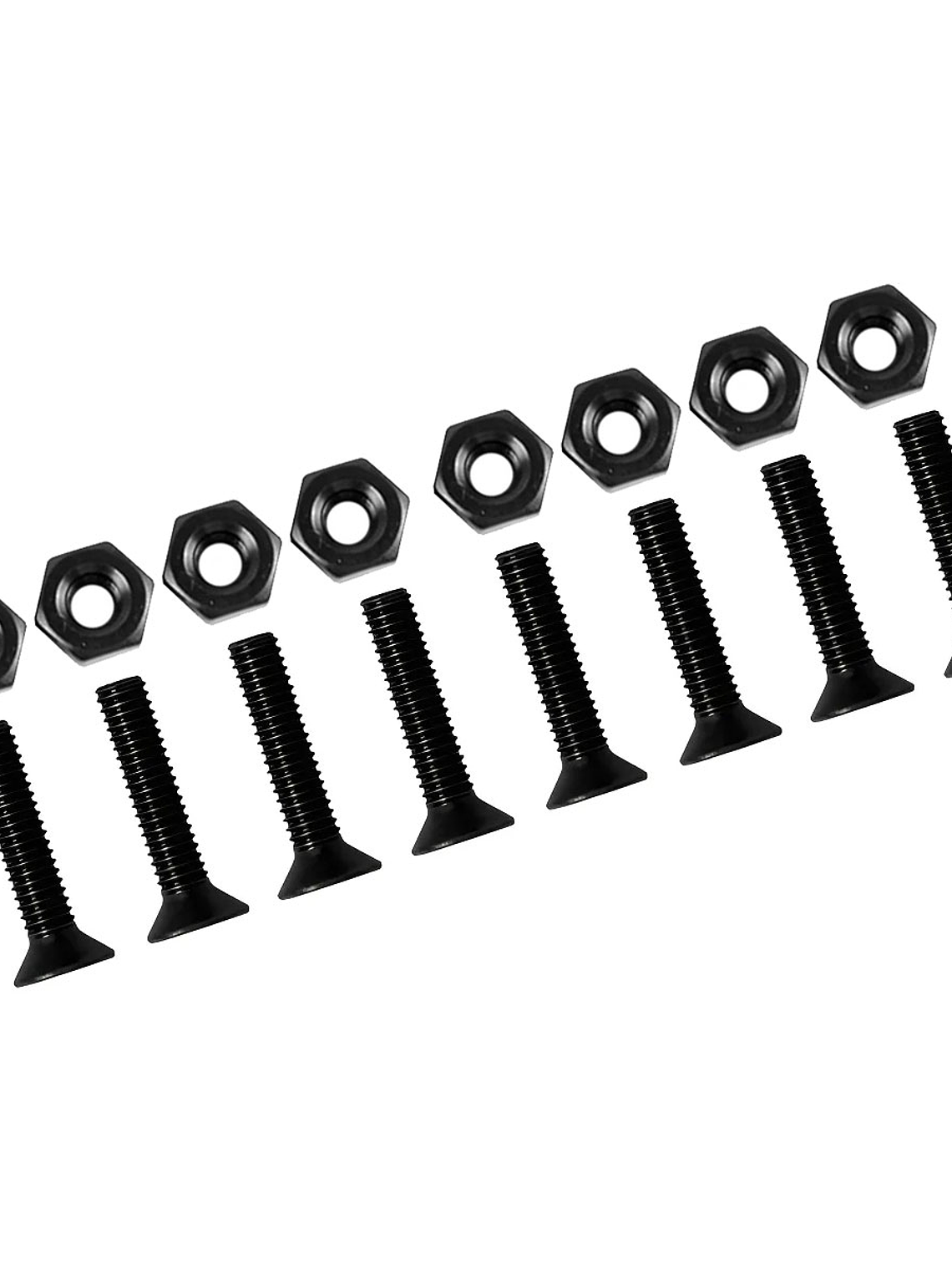Pernos Skate Tornillos + Tuercas De Seguridad 8 Unidades 8mm Negro 7