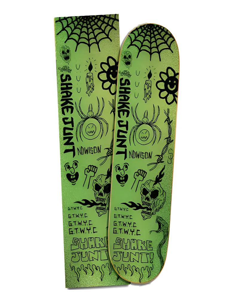 Lija Skate Shake Junt Lotties Gritape Verde 84x23cm 1