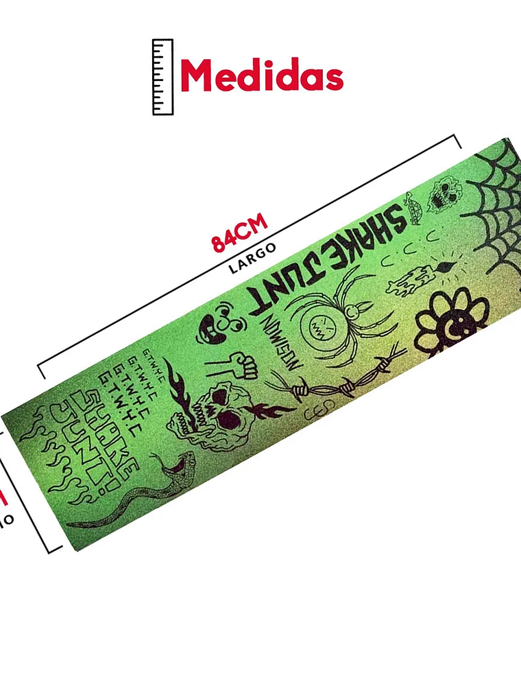 Lija Skate Shake Junt Lotties Gritape Verde 84x23cm 4