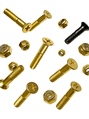 Pernos Skate Cruz 1 Dorado Hardware Resistente Premium 8