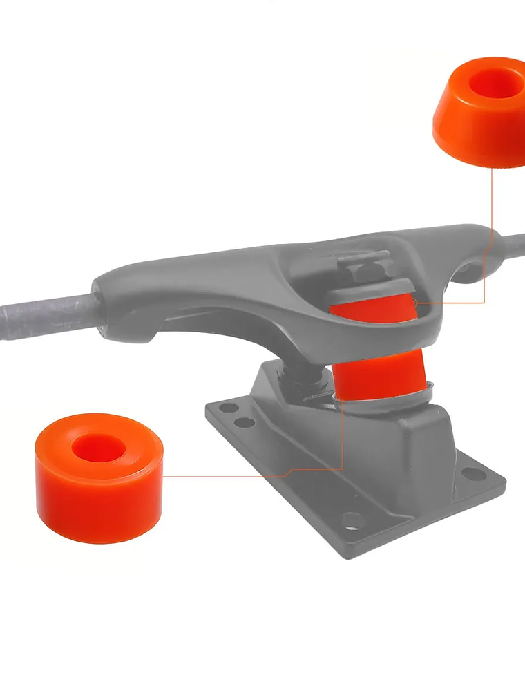 Bushing Amortiguadores Skate Trucks 91a Medium Naranja 2
