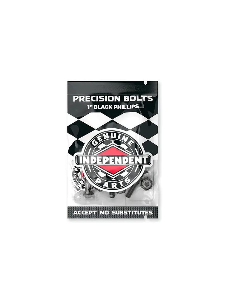 Pernos Skate Independent 1 Pulgada Black Phillips Negros 2