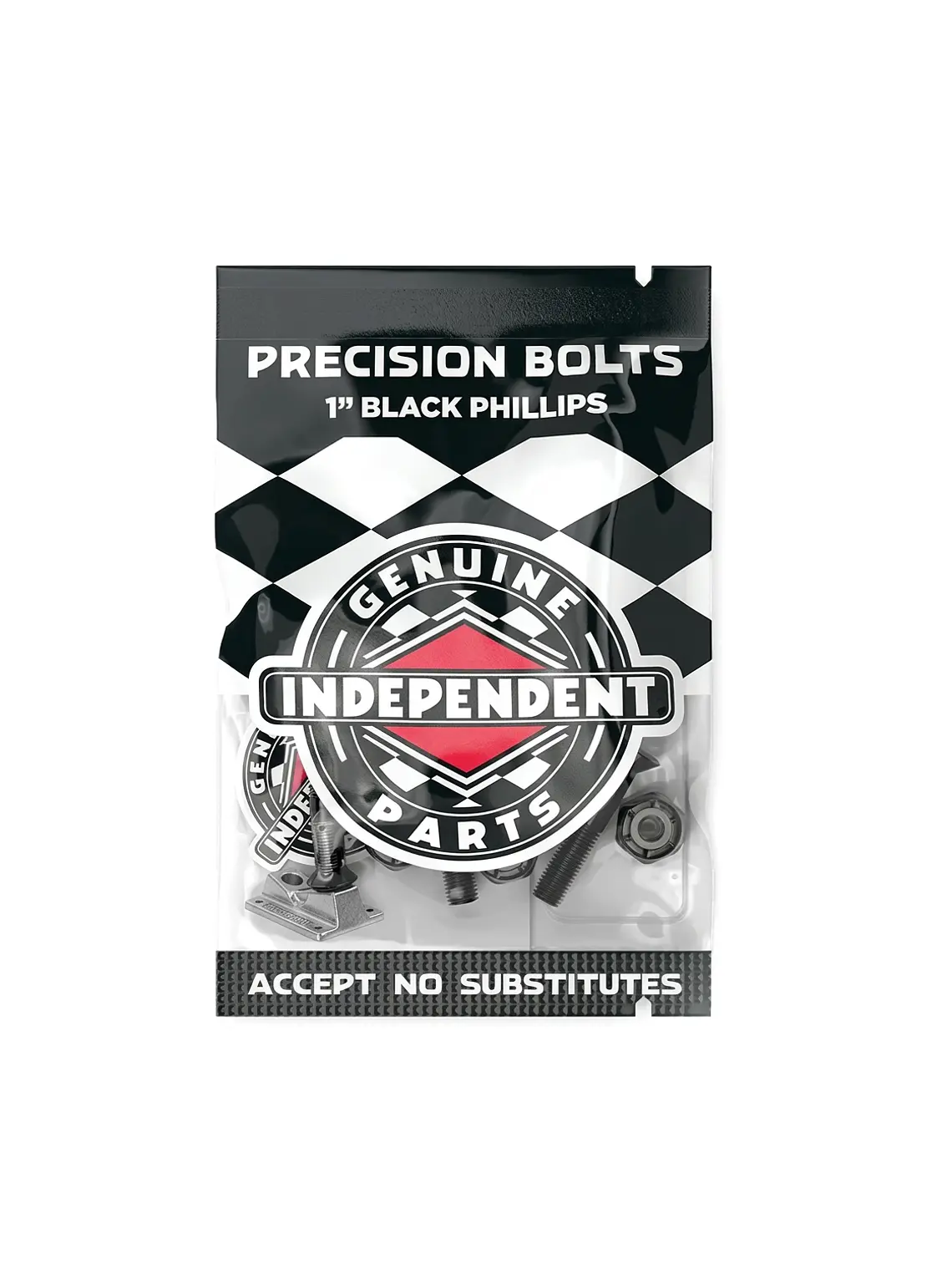 Pernos Skate Independent 1 Pulgada Black Phillips Negros 1