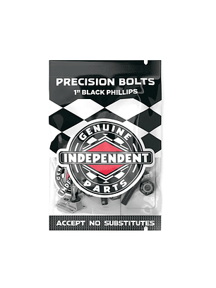 Pernos Skate Independent 1 Pulgada Black Phillips Negros