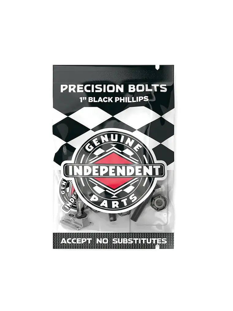Pernos Skate Independent 1 Pulgada Black Phillips Negros 1