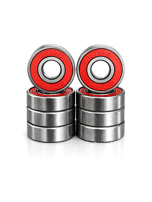 Rodamientos Abec 9 Rojos Blank - 8 unidades