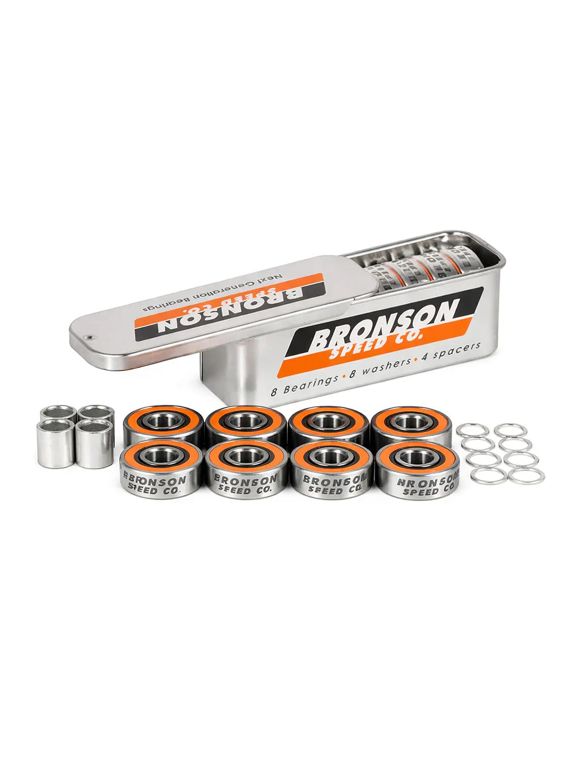 Rodamientos Bronson G3 Acero Skate Set 8 Unidades 1