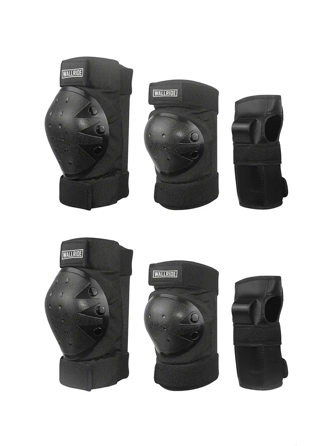 Set Protecciones Wallride L-xl Skate Roller 6 Piezas Negro 1