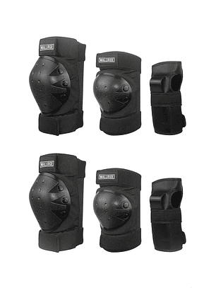Set Protecciones Wallride L-xl Skate Roller 6 Piezas Negro