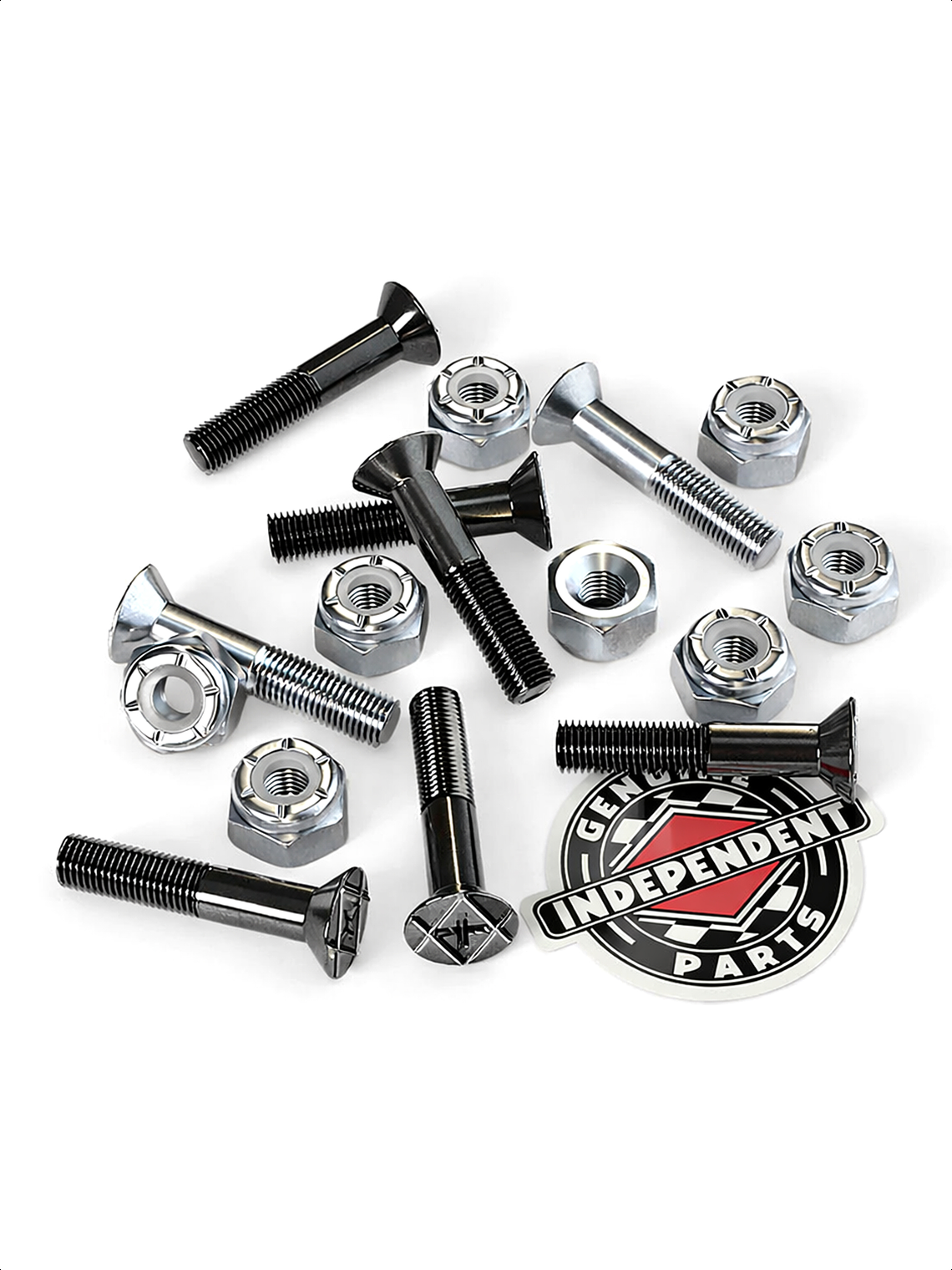 Pernos Skate Independent 1 Pulgada Phillips Negro & Gris 2