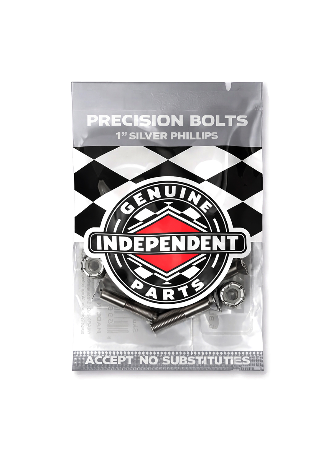Pernos Skate Independent 1 Pulgada Phillips Negro & Gris 1