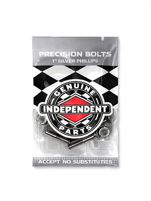 Pernos Skate Independent 1 Pulgada Phillips Negro & Gris