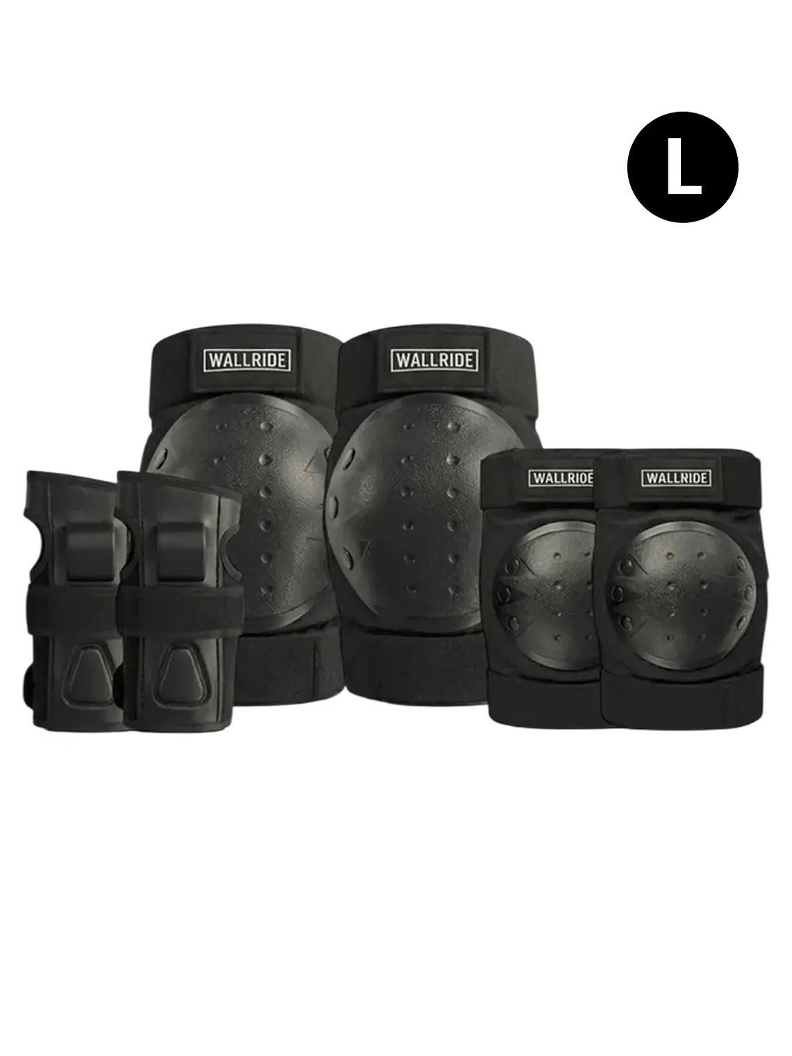 Set Protecciones Wallride L-xl Skate Roller 6 Piezas Negro 1