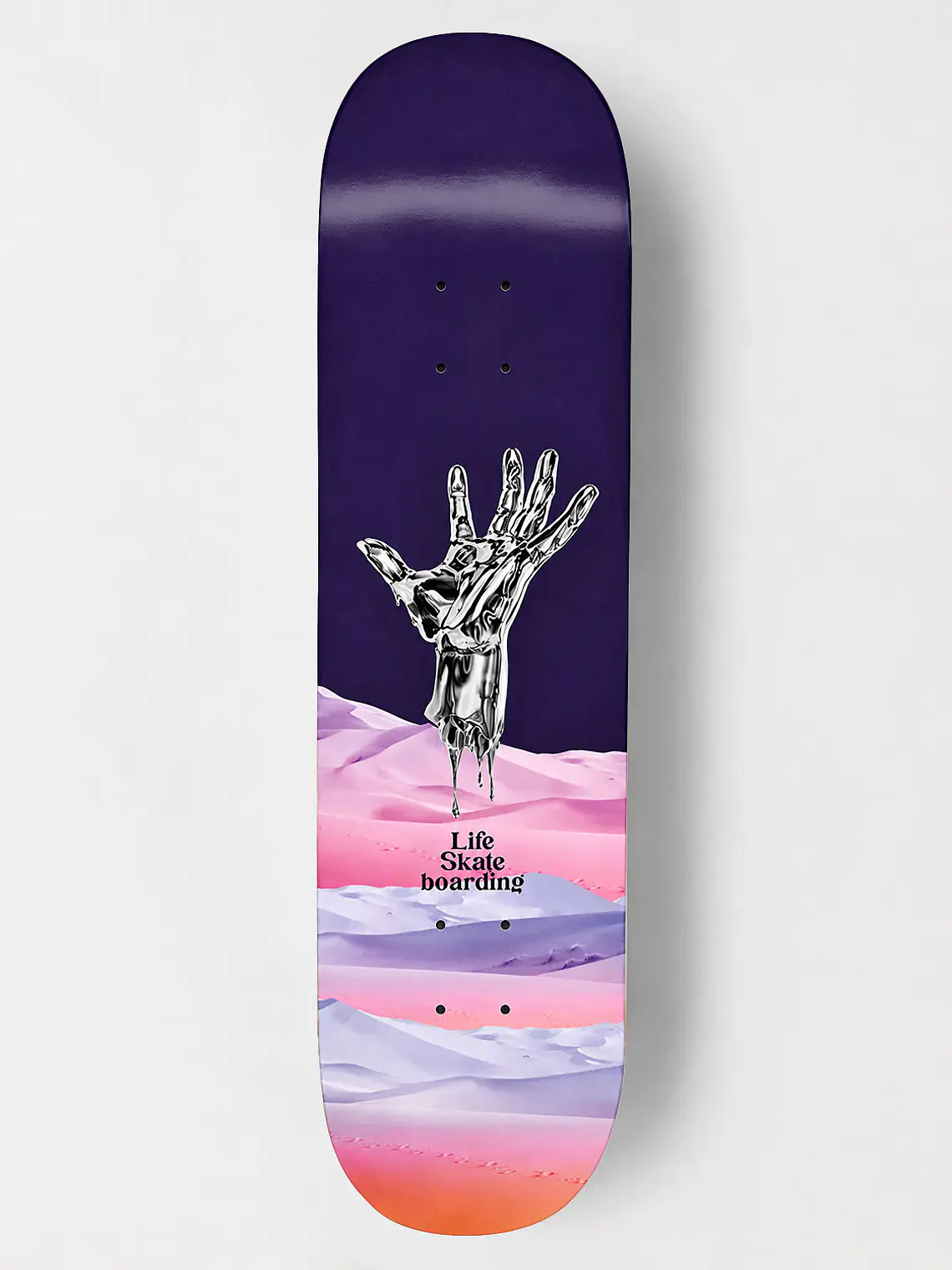 Tabla Skate Life Cruel Hand Indigo 8.25 + Lija Blank Regalo 1