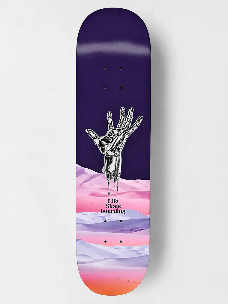 Tabla Skate Life Cruel Hand Indigo 8.25 + Lija Blank Regalo 1