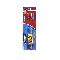 Cepillo Dental Dento Plus duro 2 unidades