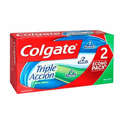 Pasta Dental Colgate Triple Acción 150 ml 2 un