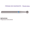 FRESA DIAMANTE REDONDA FINA  A/V 001-010F