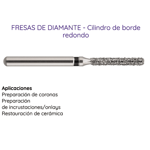 FRESA DIAMANTE CILINDRO DE BORDE REDONDO 14M - 158-014M