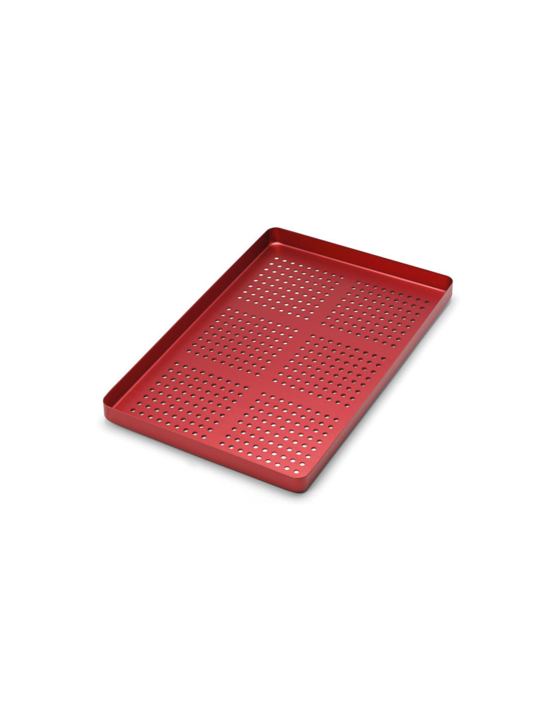 Bandeja grande perforada Aluminio color Rojo 998/FR
