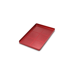 Bandeja grande perforada Aluminio color Rojo 998/FR