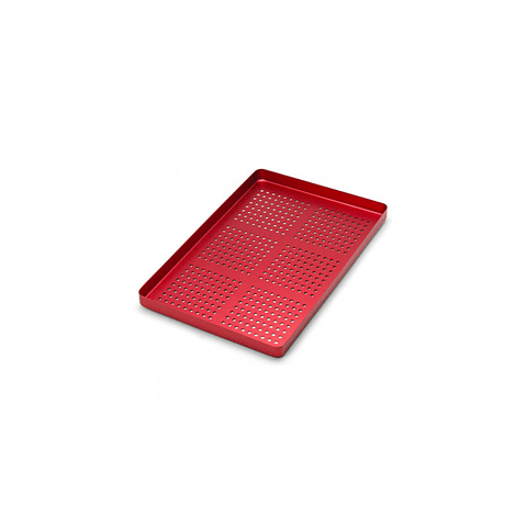 Bandeja pequeña perforada Aluminio color Rojo 998/FRS