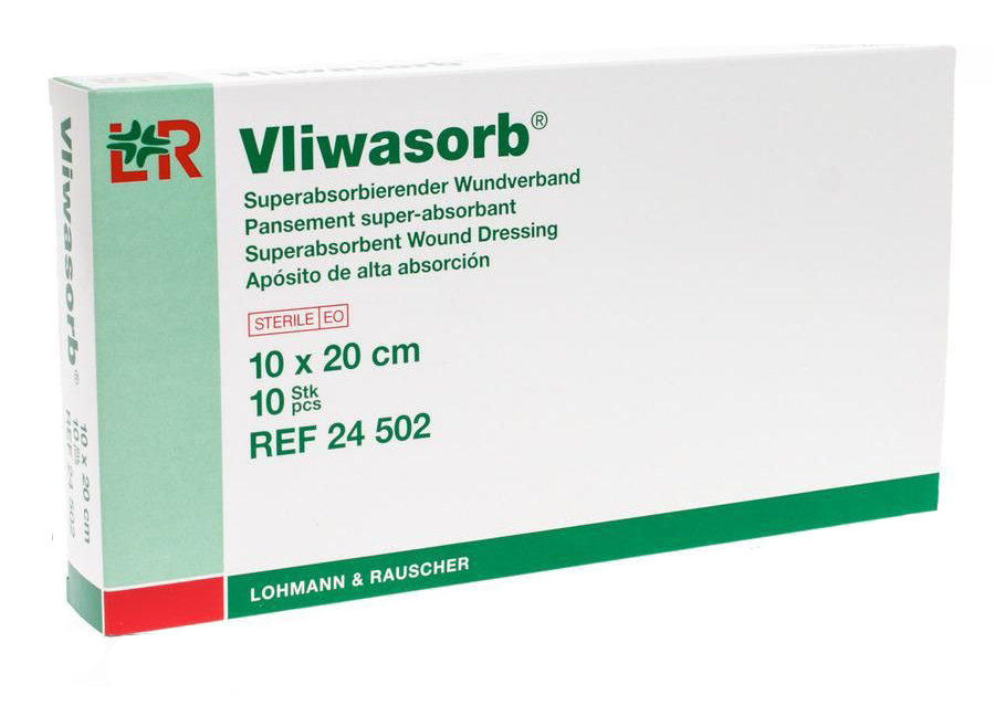 APÓSITO VLIWASORB DE ALTA ABSORCIÓN 10 X 20 CM 10 UNIDADES