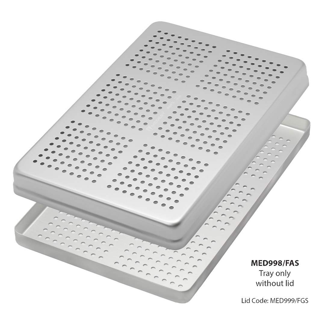 BANDEJA PEQUEÑA PERFORADA ALUMINIO PLATA 998/FAS.