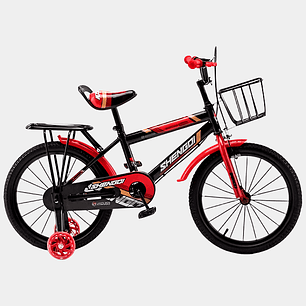 Bicicleta Aro 16 Negro/Rojo