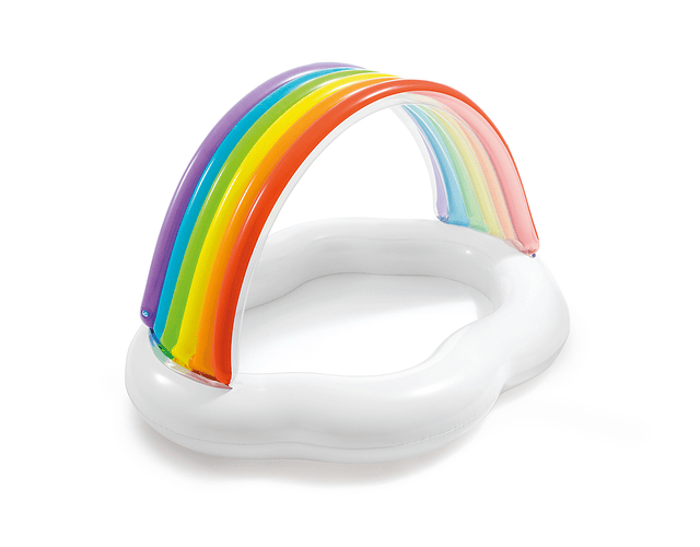 PISCINA INTEX PARA BEBÉS NUBE ARCOÍRIS 142 x 119 x 84 cm ☁️ 🌈 