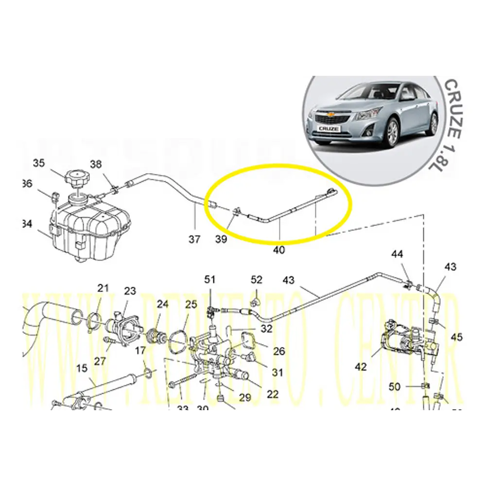 Chevrolet Cruze 1.8 L - Tubo Corto Obturador Original