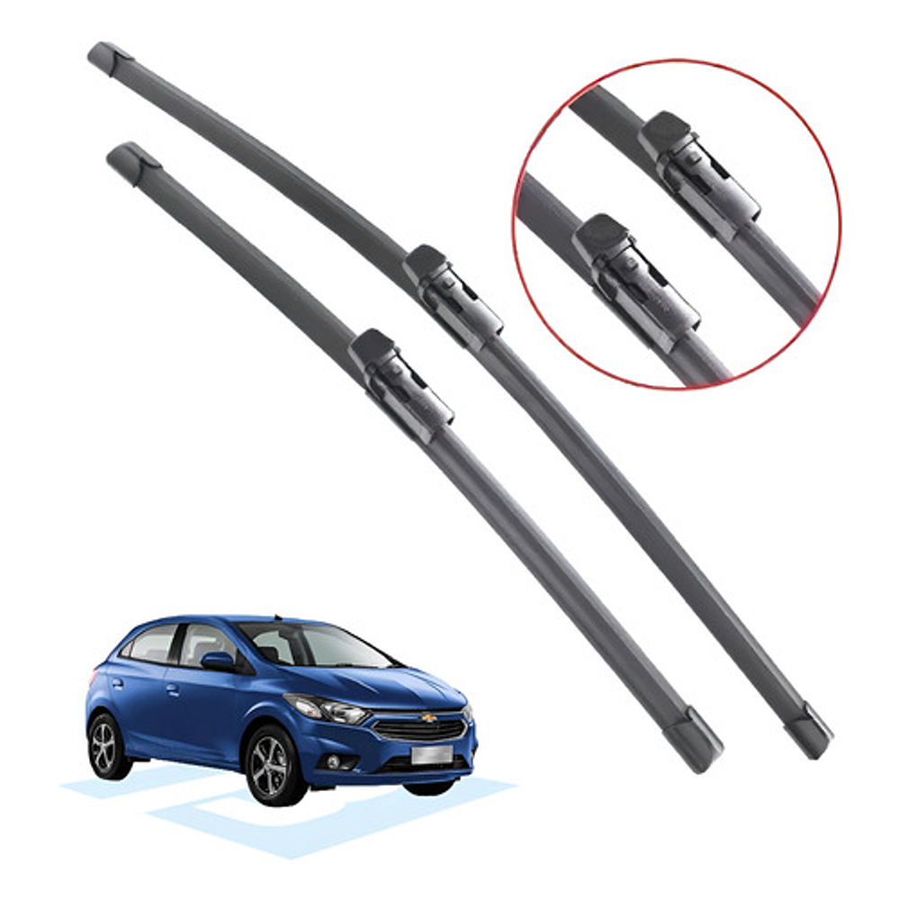 Kit Plumillas Limpia Parabrisas Chevrolet Onix Motor 1.4 L Negro